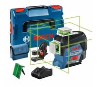 Bosch Professional 12V System Niveau Laser Lignes GLL 3-80 CG (1 batterie 12V, laser vert, pour l'intérieur, avec fonction d'application, portée : jusqu’à 30 m, support universel BM 1, L-BOXX)