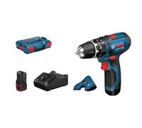 Bosch Perceuse-visseuse à percussion sans fil GSB 12V-15 – 2x GBA 12V 2.0Ah, GAL 12V-40, L-BOXX