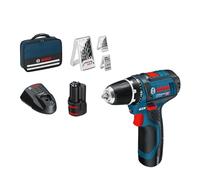 Bosch Perceuse à main GSR 12-2-LI Lithium-Ion (Li-Ion) 2 Ah 950 g (0.615.990.GB0)