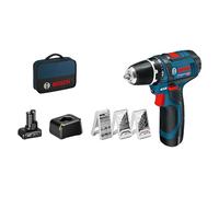 Bosch GSR 12V-15 Professional Perceuse-Visseuse 12V 1300 tr/min Mandrin 10mm Couple 30Nm Ø Bois 19mm & Acier 10mm 600g Référence 0-615-990-G6L