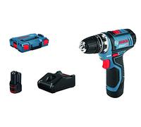 Bosch Professional 12V System perceuse-visseuse sans-fil GSR 12V-15 FC - FlexiClick System (2 batteries GBA 12V 2.0Ah, chargeur GAL 12V-40, adaptateur mandrin GFA 12-B, 2 calages L-BOXX, L-BOXX)