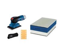 Bosch Professional 12V System ponceuse vibrante sans-fil GSS 12V-13 (avec 1 feuille abrasive, sac à poussière) + 1x Expert Cale Dual Density