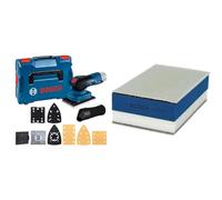 Bosch Professional 12V System ponceuse vibrante sans-fil GSS 12V-13 (avec 3 plateaux, 3 feuilles abrasives, sac poussière, gabarit de perçage, dans L-BOXX) + 1x Expert Cale Dual Density