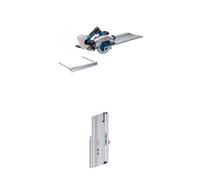 Bosch Professional 18V Scie circulaire Sans-Fil GKS 18V-57-2 GX (butée longitudinale, FSN 440, sans batterie/chargeur) + Rail de guidage spécial coupes transversales FSN 300 X (-45° à +60°, 300 mm)