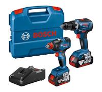 Bosch Professional 18V System combi-kit : Boulonneuse GDX 18V-200 + perceuse-visseuse GSR 18V-55 (avec 2 batteries GBA 18V 4.0Ah, chargeur rapide GAL 18V-40, L-Case)