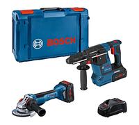 Lot de 2 outils 18V : GWS 18V-10 P + GBH 18V-26 - BOSCH PROFESSIONAL - avec 2 batteries 18V 5,5 AH - chargeur - L-BOXX - 0615990N33
