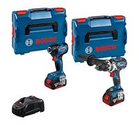 Bosch Professional 18V System combi-kit : Visseuse à chocs GDR 18V-210 C + perceuse-visseuse GSR 18V-110 C (avec 2 batteries 5,0 Ah, chargeur GAL 1880 CV, L-BOXX)