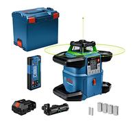 Bosch Professional 18V System laser rotatif GRL 650 CHVG (laser vert, mises à niveau extérieures, avec application dédiée, portée : jusqu’à 650 m, dans L-boxx)