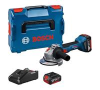 Bosch Meuleuse angulaire GWS 18V-8 125 mm avec 2 Batteries 18V 4.0Ah, chargeur, L-Boxx