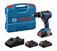 Bosch GSB18V-55 Ensemble Perceuse-visseuse Sans Fil 18V Li-ion (3 Batteries De 4Ah) Dans Un Coffret L-Case
