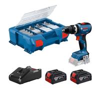 Bosch Professional 18V System Perceuse-visseuse sans fil GSB 18V-65 (moteur sans balais, longueur de tête 175, incl. 2 batteries GBA 4.0Ah, 82 CA, L-Case)