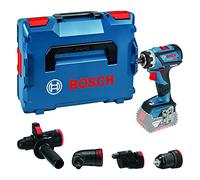 Bosch Professional 18V System perceuse-visseuse sans-fil GSR 18V-60 FC (avec 4 adaptateurs, sans batterie ni chargeur, dans L-BOXX 136) - FlexiClick System