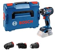 Bosch Professional 18V System perceuse-visseuse sans-fil GSR 18V-90 FC - FlexiClick System (1 adaptateur mandrin en métal GFA 18-M, 1 mandrin excentré GFA 18-E, 1 renvoi d’angle GFA 18-W, L-BOXX)
