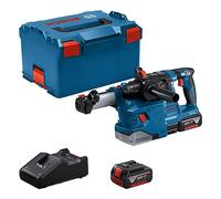 Bosch Professional 18V System perforateur sans-fil GBH 18V-22 (avec SDS plus, 2 batteries de 4,0 Ah, chargeur rapide GAL 18V-40, 2 brosses annulaires, GDE 18V-12, L-BOXX)