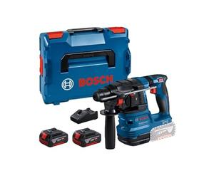 Bosch Professional 18V System perforateur sans-fil GBH 18V-22 (SDS plus, idéal pour percer des trous de 6 à 10 mm, avec 2 batteries de 4,0 Ah, chargeur rapide GAL 18V-40, L-BOXX)