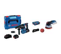 Bosch Professional 18V System perforateur sans-fil GBH 18V-26 F (2,6 J, SDS plus, avec 2 batteries ProCORE18V 5.5Ah, chargeur GAL 1880 CV, dans L-BOXX 136) & 0601372200 Ponceuse excentrique