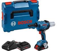 Bosch Professional 18V System riveteuse sans-fil GRG 18V-16 C (force de traction max. de 16 000 N, course de 25 mm, avec 2 batteries ProCORE18V 4.0Ah, chargeur rapide GAL 18V-40, L-BOXX)