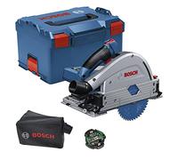Bosch Professional 18V System scie plongeante sans-fil BITURBO GKT 18V-52 GC (lame Ø 140 mm avec alésage 20 mm), module de connectivité, sac à poussière, calage L-BOXX, L-BOXX)