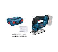 Bosch Professional 18V System scie sauteuse sans-fil GST 18 V-LI B (poignée étrier, profondeur coupe bois/alu/métal : 120/20/8 mm, 3 lames, pare-éclats, sans batterie ni chargeur, dans L-BOXX)