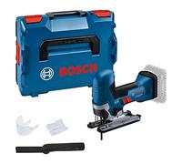 Bosch Professional 18V System scie sauteuse sans-fil GST 18V-125 S (idéale pour les coupes courbes, porte-lame SDS, avec 1 lame de scie sauteuse, set d’aspiration, dans L-BOXX)