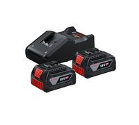 Bosch Pack 2 batteries GBA 18V 4.0Ah + chargeur rapide GAL 18V-40