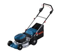 Bosch Professional 18V System tondeuse à gazon sans-fil GRA 18V2-46 | largeur coupe: 46 cm, réglage de hauteur dans 6 positions, sac ramassage en toile 60l, 2 clés coupe-circuit, bouchon mulching