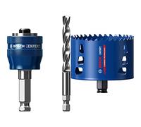 Bosch Professional 1x Adaptateur système de scie trépan Expert Power Change Plus (Ø 7,15 mm) + 1x Scie trépan Expert Tough Material (Bois avec métal, Ø 105 mm, Accessoire Perceuse à Percussion)