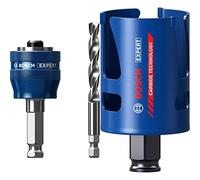 Bosch Professional 1x Adaptateur système de scie trépan Expert Power Change Plus (Ø 7,15 mm) + 1x Scie trépan Expert Construction Material (Bois résineux, Ø 57 mm, Accessoire Perceuse à Percussion)