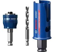 Bosch Professional 1x Adaptateur système de scie trépan Expert Power Change Plus (Ø 7,15 mm) + 1x Scie trépan Expert Construction Material (Bois résineux, Ø 30 mm, Accessoire Perceuse à Percussion)