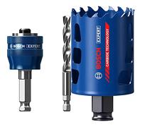 Bosch Professional 1x Adaptateur système de scie trépan Expert Power Change Plus (Ø 7,15 mm) + 1x Scie trépan Expert Tough Material (Bois avec métal, Ø 51 mm, Accessoire Perceuse à Percussion)