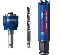 Bosch Professional 1x Adaptateur système de scie trépan Expert Power Change Plus (Ø 7,15 mm) + 1x Scie trépan Expert Tough Material (Bois avec métal, Ø 20 mm, Accessoire Perceuse à Percussion)
