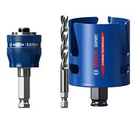 Bosch Professional 1x Adaptateur système de scie trépan Expert Power Change Plus (Ø 7,15 mm) + 1x Scie trépan Expert Construction Material (Bois résineux, Ø 60 mm, Accessoire Perceuse à Percussion)