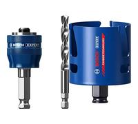 Bosch Professional 1x Adaptateur système de scie trépan Expert Power Change Plus (Ø 7,15 mm) + 1x Scie trépan Expert Construction Material (Bois résineux, Ø 70 mm, Accessoire Perceuse à Percussion)