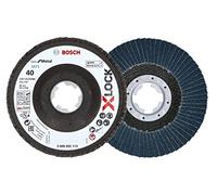 Bosch Professional 2x Plateau à Lamelles X571 Best for Metal(X-LOCK, Ø 115 mm, Grain K40, alésage Ø 22,23 mm, angle, accessoire pour meuleuse angulaire)