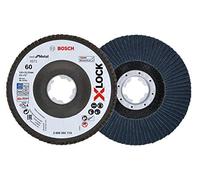 Bosch Professional 2x Plateau à Lamelles X571 Best for Metal(X-LOCK, Ø 115 mm, Grain K60, alésage Ø 22,23 mm, angle, accessoire pour meuleuse angulaire)