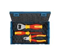 Bosch Professional 3 outils à main (avec 1 tournevis VDE (PH1), 1 coupe-bordures latéraux diagonal VDE (160 mm) et 1 ouvre-bouteille, dans L-Boxx Mini)