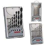Bosch Professional 7 pièces Jeu de foret hélicoïdal à bois Robust Line + Kit de 7 Pièces pour Foret à Métaux Mini X-Line + 7 pièces Jeu de forets à béton CYL-3
