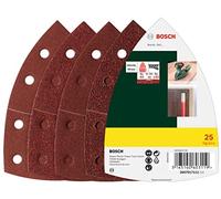 Bosch Professional Disques abrasifs 25x – Bois/Mastic/Peinture, 40/80/120/180, 11 trous, 102×62 mm