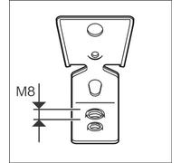 Bosch Professional PRO FMI-M6/M8 Metallaufhänger Embase de fixation 1600A03C2T 1 pc(s)