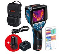 Bosch Professional Caméra thermique GTC 600 C 12V (2 batteries 12 V, avec fonction appli, plage de températures : -20°C à +600°C, résolution : 256x192 px, poche de protection) - Amazon Exclusive Set