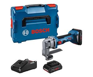 Bosch Professional cisaille à tôle sans-fil GSC 18V-16 E (puissance de 700 W, circonférence de préhension de 156 mm, moteur sans charbon, 2 batteries ProCORE 4.0Ah, chargeur GAL 18V-40, L-BOXX)