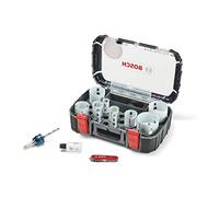 Bosch Professional Coffret universel 14 pièces Progressor for Wood and Metal + Victorinox Couteau Suisse (pour Bois résineux, Cloison sèche, Ø 20-76 mm, Accessoire Perceuses)