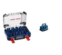 Bosch Professional Coffrets 14 de scies trépans Expert Tough Material (pour Bois avec métal, Ø 20-76 mm) & Bosch Professional 18V System Multi-chargeur rapide GAL 18V6-80 (avec L-BOXX-Adapter)