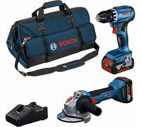 Combo Kit 2 outils 18 V GSR + GWS + 2x4,0 Ah + GAL Professional