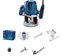 Bosch Professional: Fraiseuse supérieure GOF 130 (guide parallèle, broche de copie, adaptateur d'aspiration de poussière, tige de centrage, rouleau de guidage, 2 pinces de fixation)
