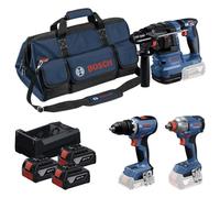 Bosch Professional GSR + GDX + GBH + 3x5.0Ah + GAL 12V/18V-80 0615A50093 Jeu