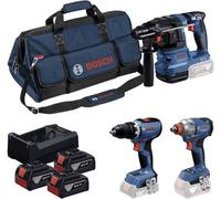 Bosch Professional GSR + GDX + GBH + 3x5.0Ah + GAL 12V/18V-80 0615A50093 Jeu doutils