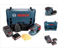 Bosch Professional GSS 18 V-10 Ponceuse vibrante sans fil avec boîtier L-Boxx + 2 x GBA 4,0 Ah Batteries + GAL 1880 Chargeur rapide