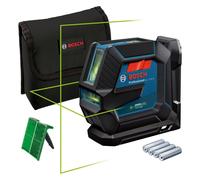 Bosch Professional Niveau Laser GLL 2-15 G (faisceau vert, d'intérieur, support LB 10, portée visible: jusqu’à 15 m, 4x piles AA)