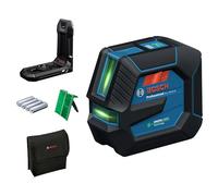 Bosch Professional laser lignes GLL 20-22 G (support de fixation LB 10, laser vert, pour utilisation en intérieur, alimentation dual power, 2 piles 1,5V LR6, housse de protection)